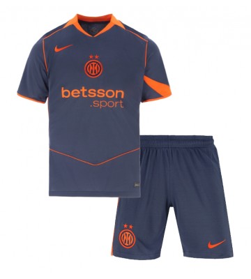 Inter Milan Lautaro Martinez #10 Tredjetrøje Børn 2025-26 Kortærmet (+ Korte bukser)